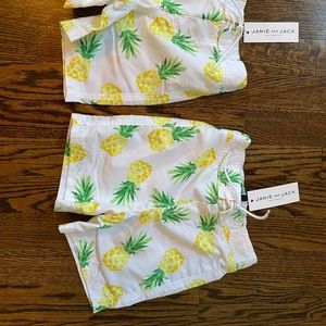 Janie and Jack pineapple boys swim wear, 18-24 months